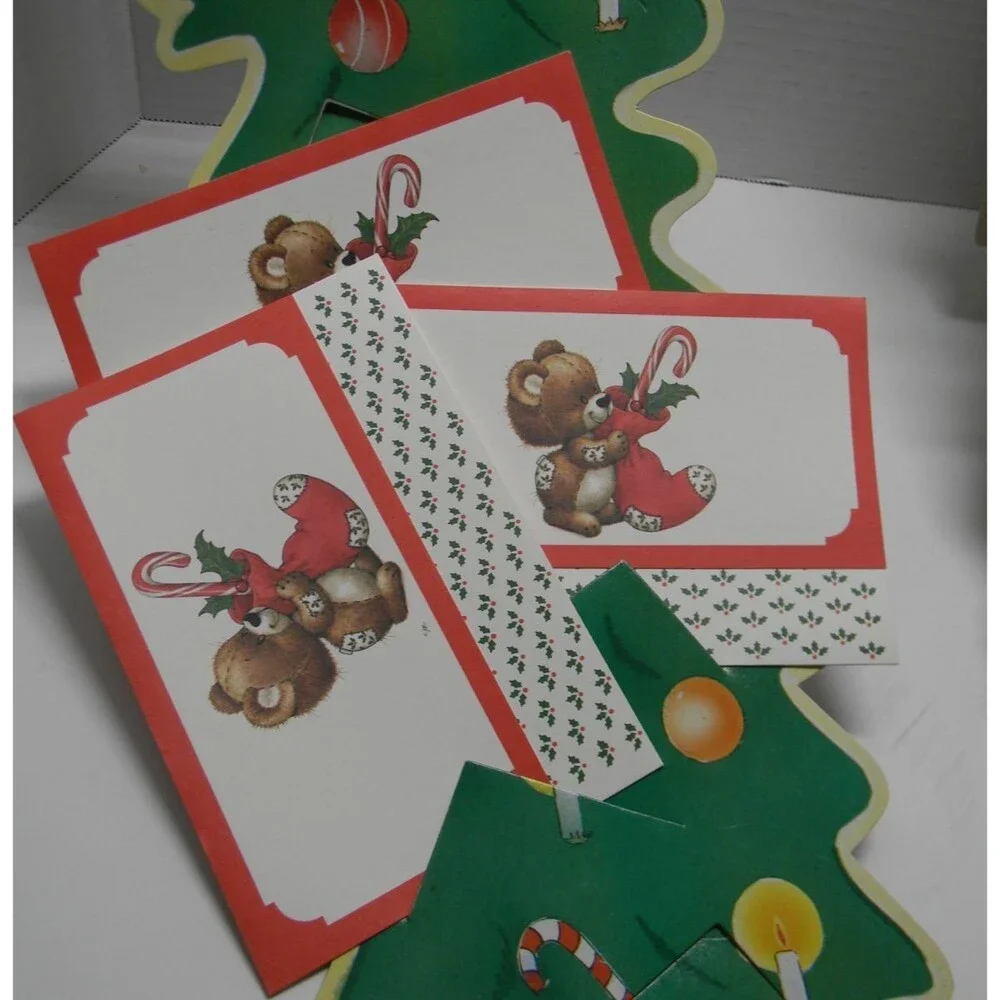 2 Vtg Christmas Card Holder Hanging  Approx. 3 Ft Long ea Holds 12 Cards Each
